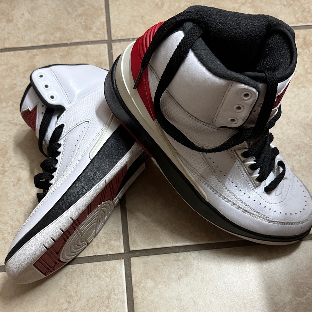 Nike Kids White and Red Sneakers
